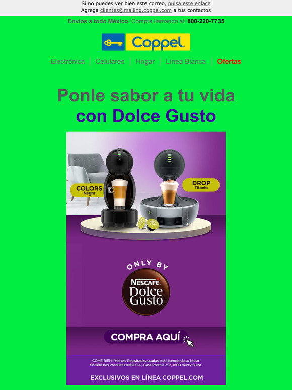 Coppel: Estrenar una Dolce Gusto est en tus manos Cmprala hoy | Milled
