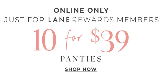 Lane Bryant: 10 FOR $39 PANTIES ENDS IN HOURS!