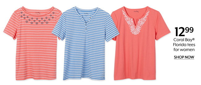 Shop 12.99 Coral Bay Florida tees for women