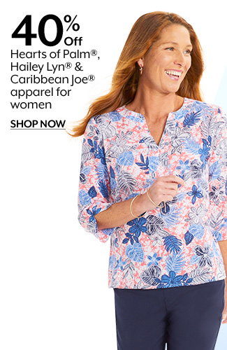 Shop 40% Off Hearts of Palm, Hailey Lyn & Caribbean Joe apparel for women