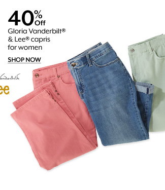 Shop 40% Off Gloria Vanderbilt & Lee capris for women