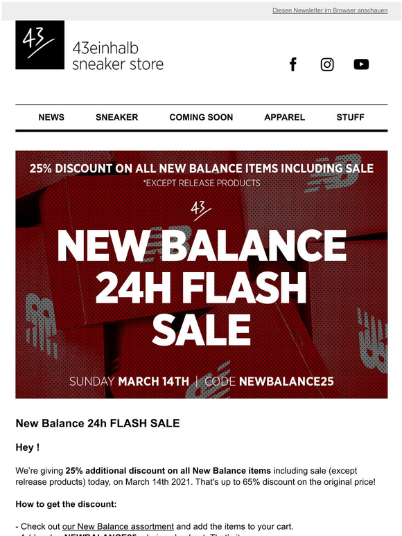 new balance flash sale