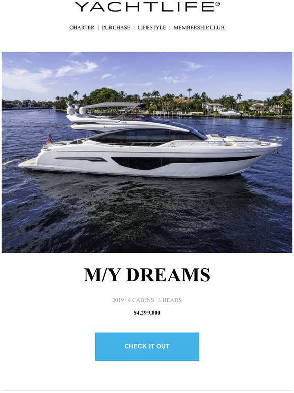 M/Y Dreams (2019 Princess 78): Priced to Sell