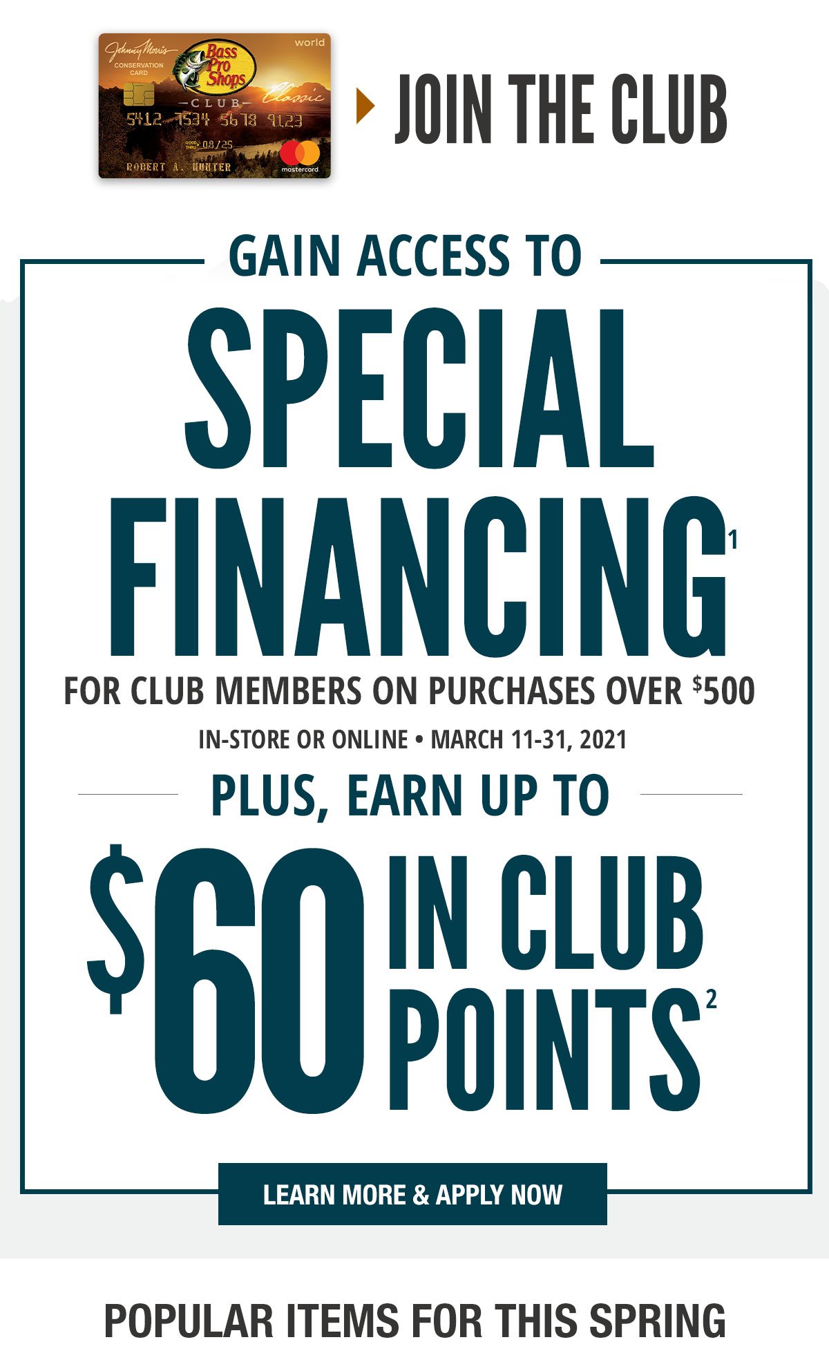 Bass Pro Shops Special Financing Is Back Milled