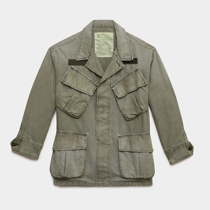 R13 New Arrivals Shrunken Army Jacket Milled