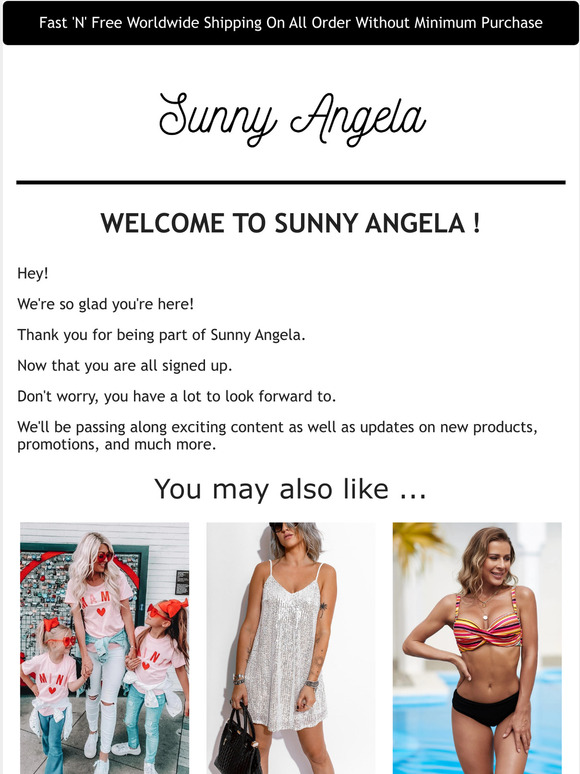 Welcome To Sunny Angela ! Thanks For Your Signing Up !