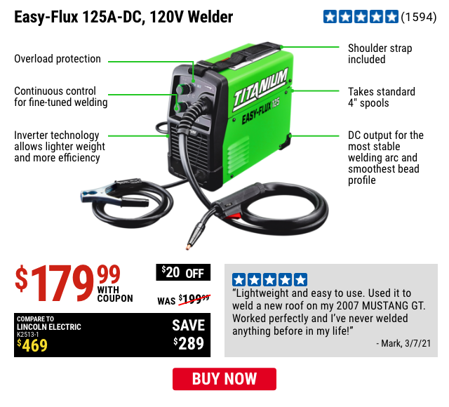 Harbor Freight Tools 3 DAYS ONLY 10 off all Welders & Plasma Cutters