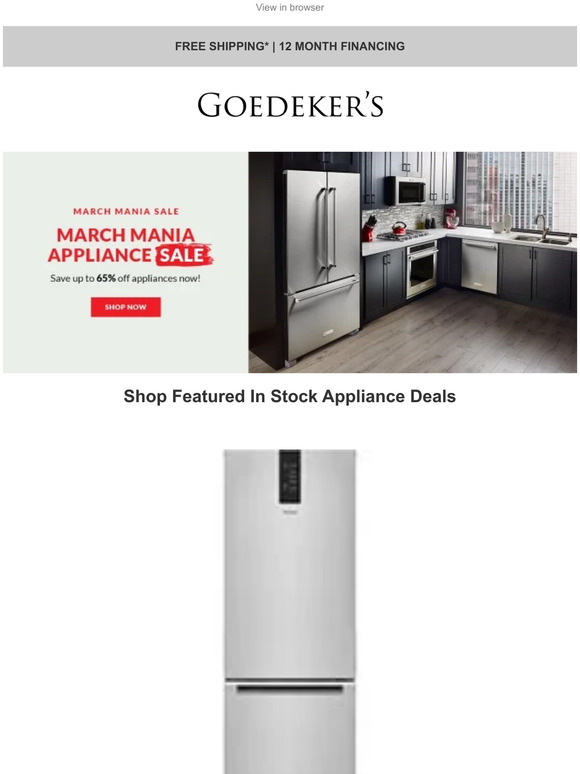 March Mania In Stock Appliance & Furniture Sale!