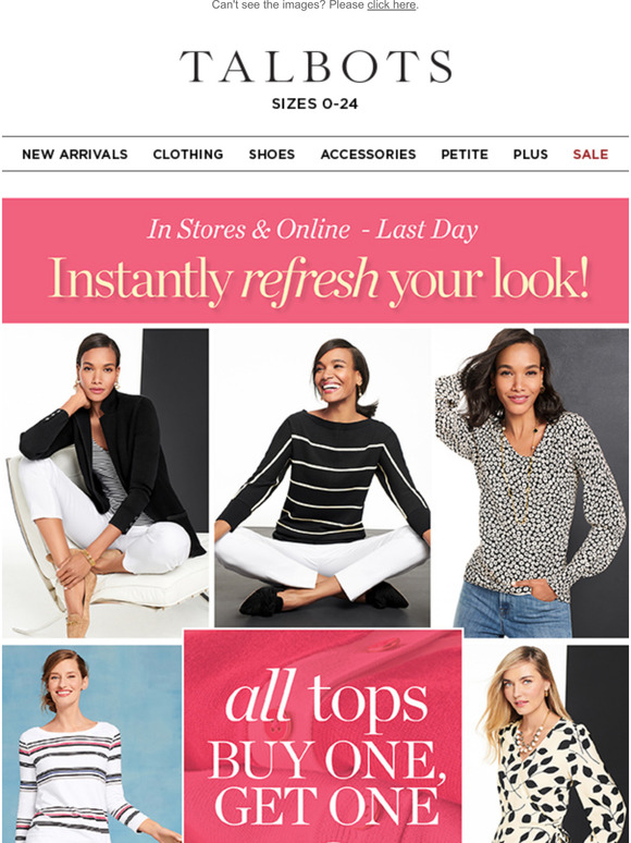 Talbots Solid. Stripe. Colorblock. ALL TOPS ON SALE! Milled