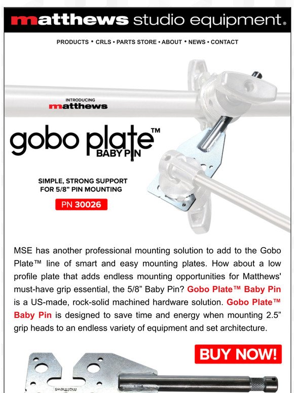 Introducing the Gobo Plate Baby Pin!