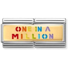 Classic Gold & Enamel Rainbow One in a Million Double Charm