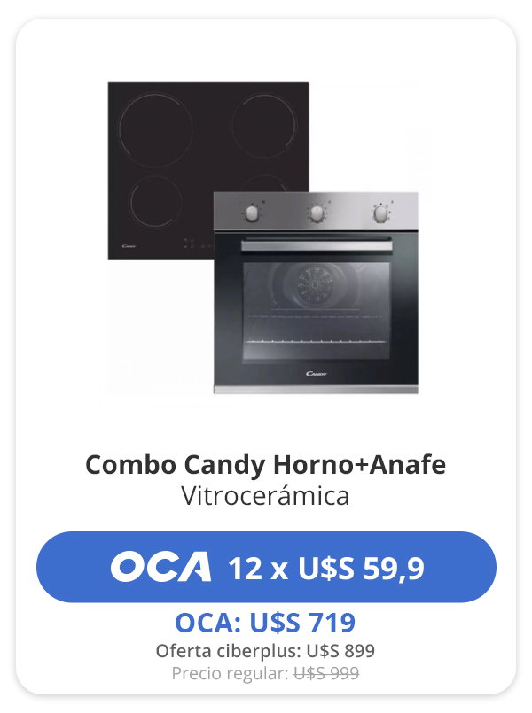 Cocina vitroceramica Inox 60x60 Fagor 3CF-4 V X 4 focos + Horno tradicional