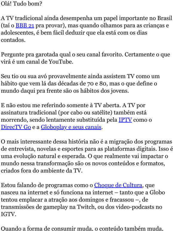 A morte da TV