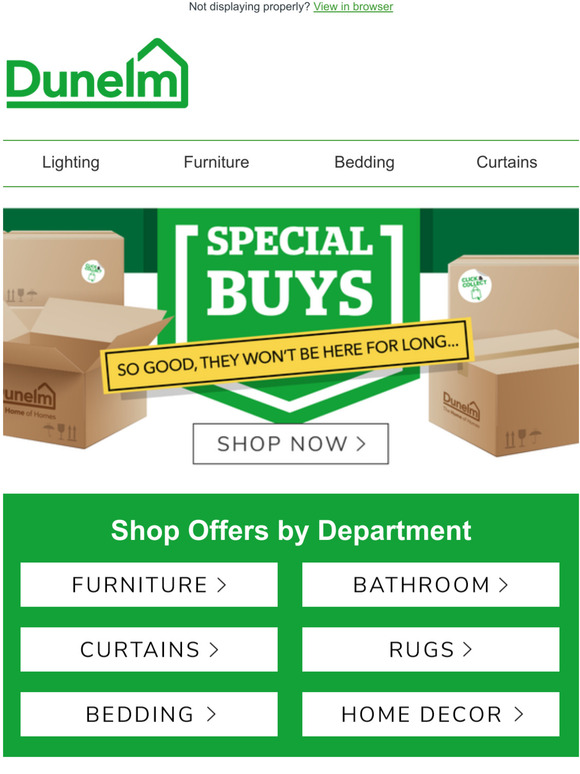 Dunelm Limited time Special Buys & favourites Back In Stock Milled
