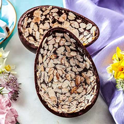 Sicilian Almond and Dark Chocolate Easter Egg