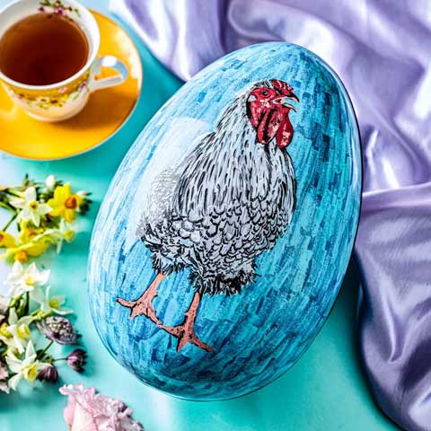 Hand Painted Chicken Easter Egg