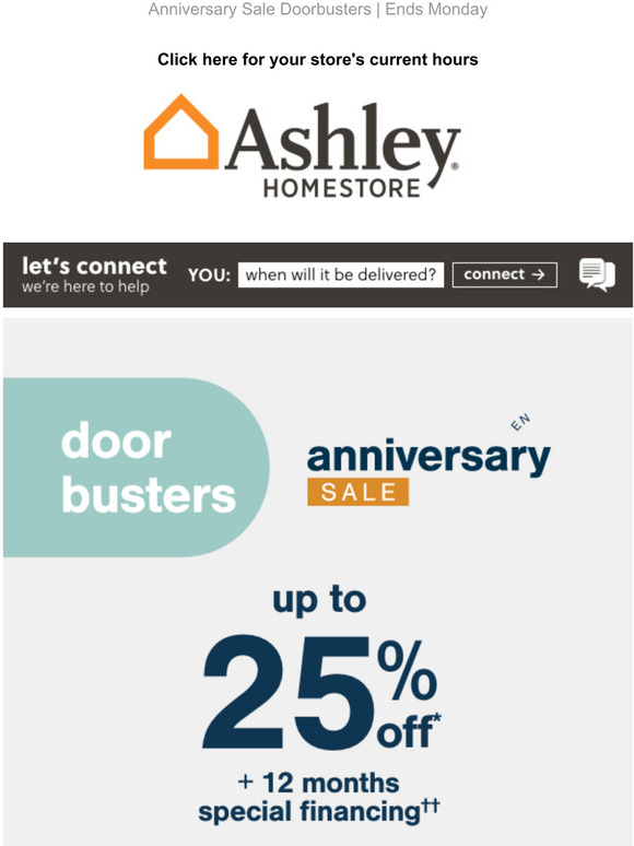 Ashley Furniture NEW Doorbusters! These Anniversary Sale Specials End
