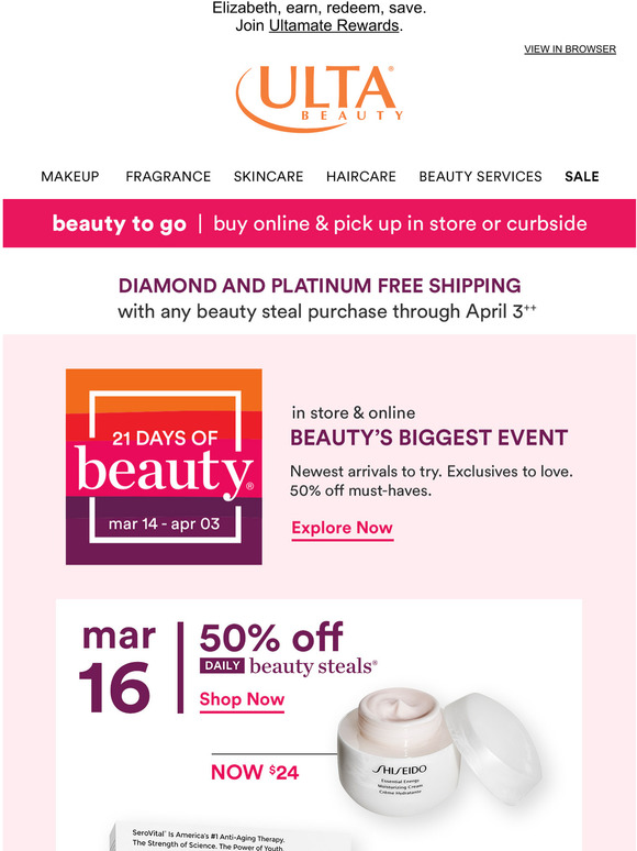 Ulta Beauty Days of Beautynewness edition. Milled