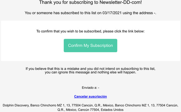 Please confirm your subscription to Newsletter-DD-com