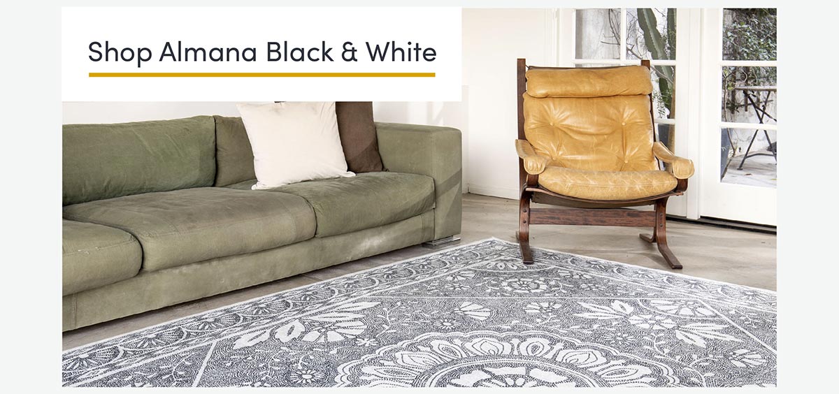 Almana Black & White Rug