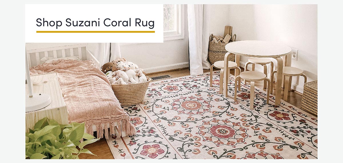 Suzani Coral Rug