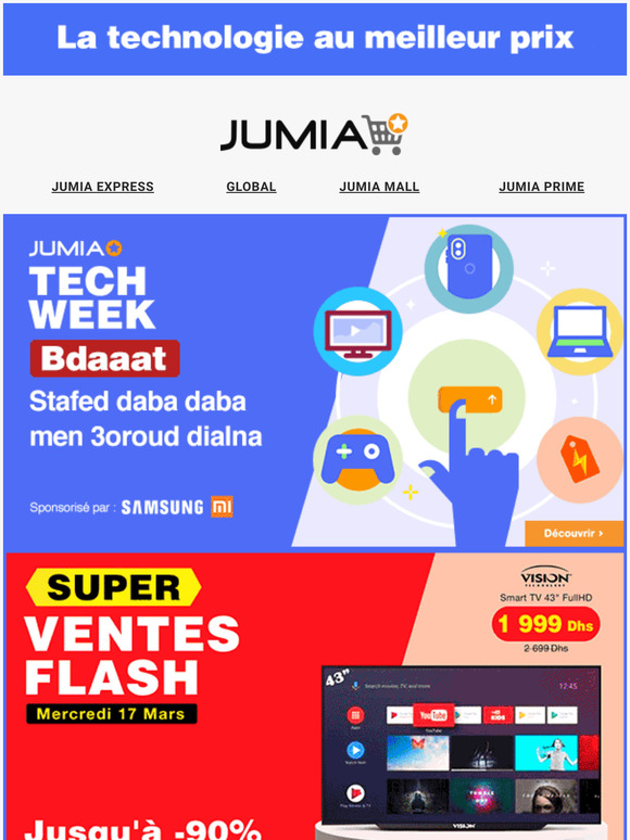 Jumia Maroc 2 TECH WEEK Bdaat ! o les Super Ventes Flash Kytsenawk m3a