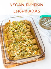 Vegan pumpkin enchiladas