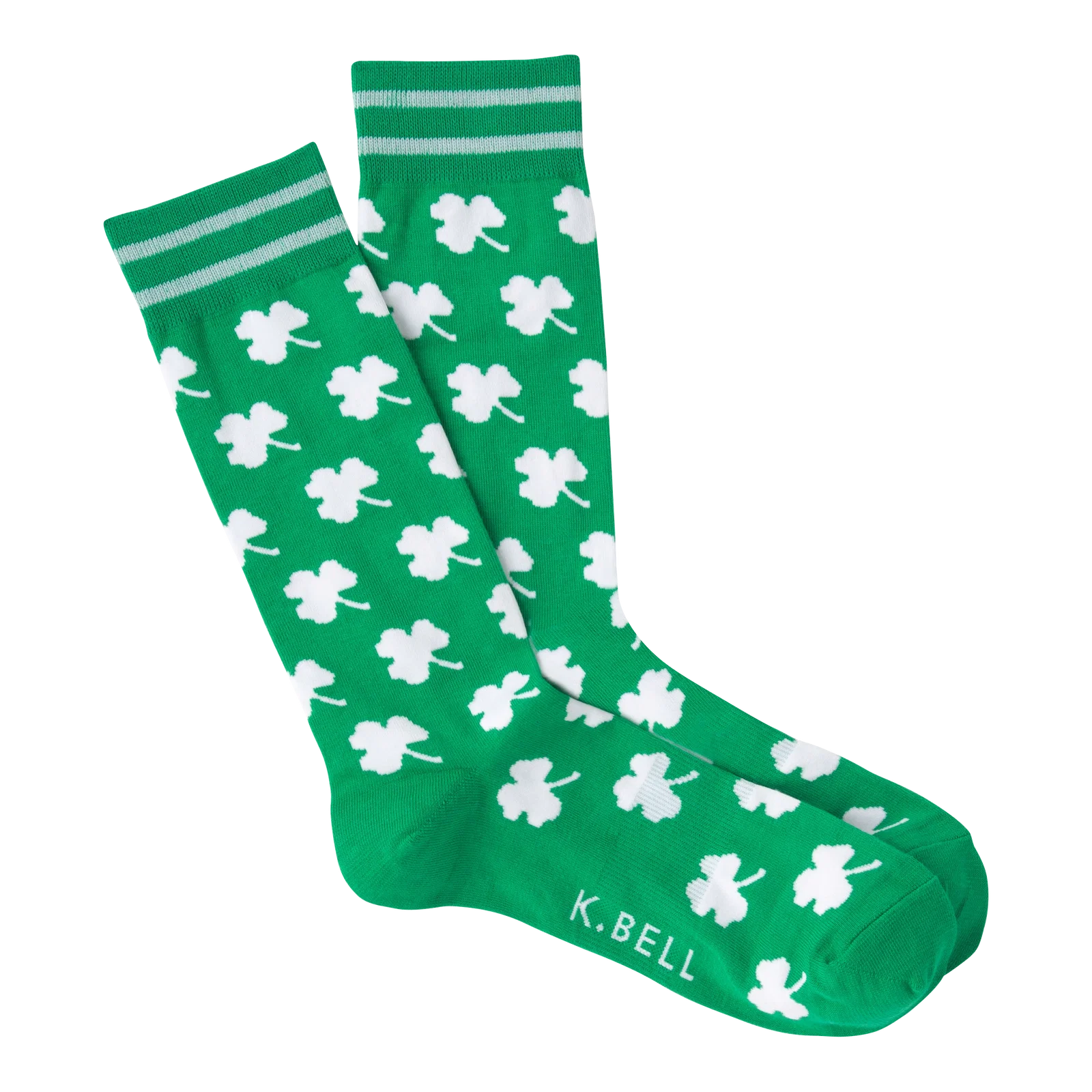Image of Men's White Shamrocks Crew Socks