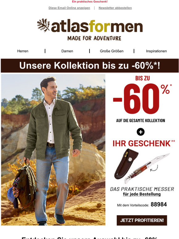 Atlas For Men Ein scharfes Geschenk bei jeder Bestellung Milled