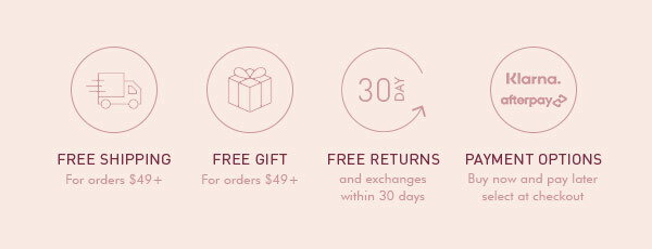 FREE SHIPPING - FREE GIFT - FREE RETURNS - PAYMENT OPTIONS