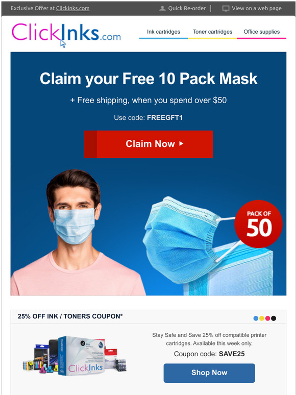 clickinks coupon code