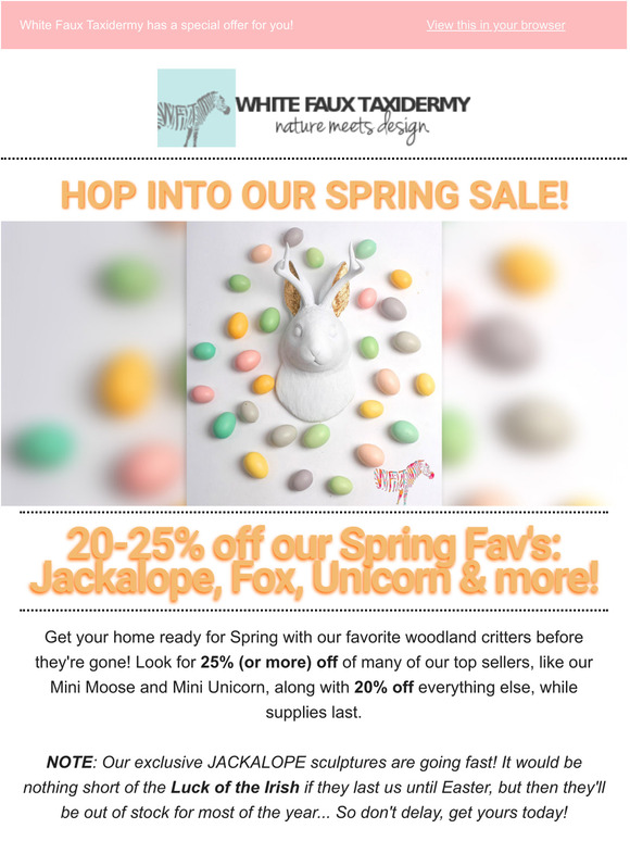 20-25% Off Spring Favorites. Must Hurry for Easter Delivery!