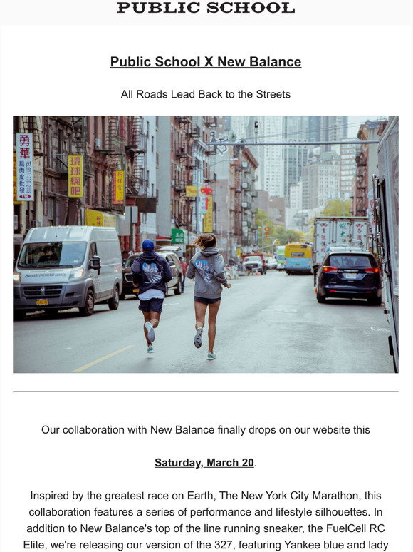 Public School Public School X New Balance All Roads Lead Back To The Streets Milled