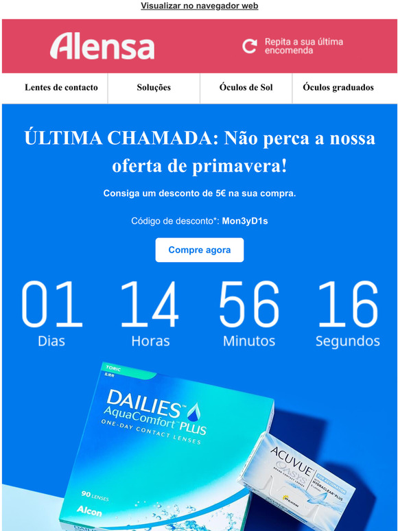 ltima chamada: no perca o seu desconto!
