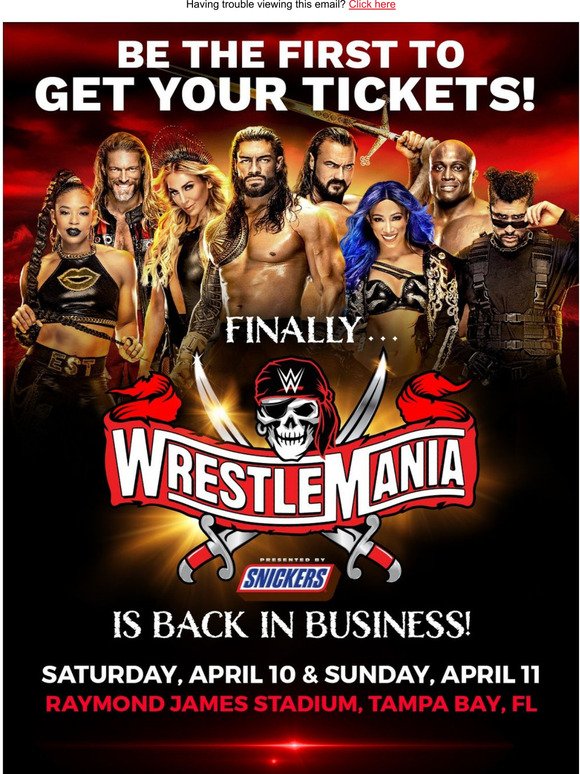 WWE WrestleMania Presale Starts NOW! Milled