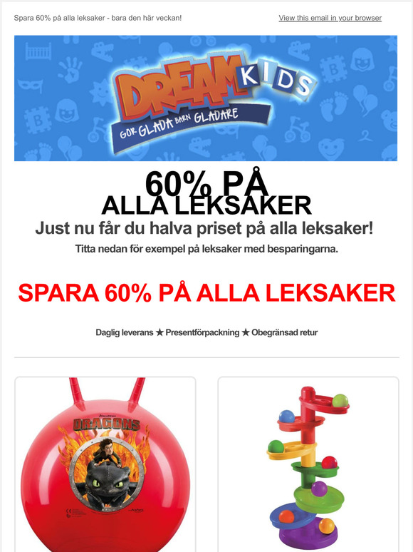 [REA] SPARA 60% p ALLA leksaker!