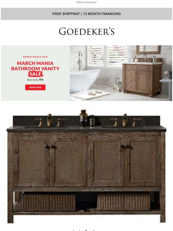 Bathroom Vanities on Sale Now! Ready for Spring Renovations?