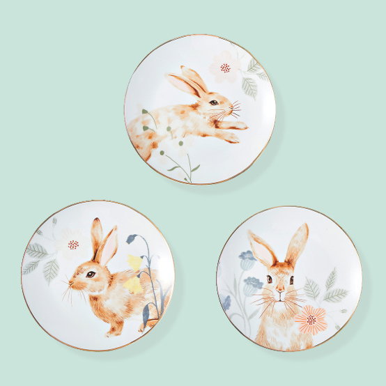 3 side plates set $9.