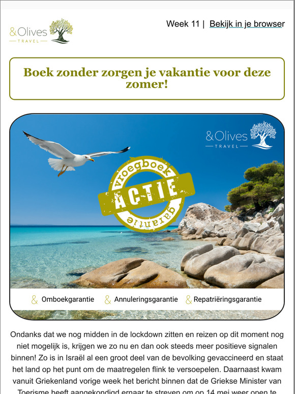 Boek met zekerheid je vakantie voor deze zomer!