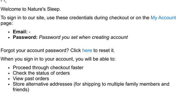 Welcome to Nature&#039;s Sleep