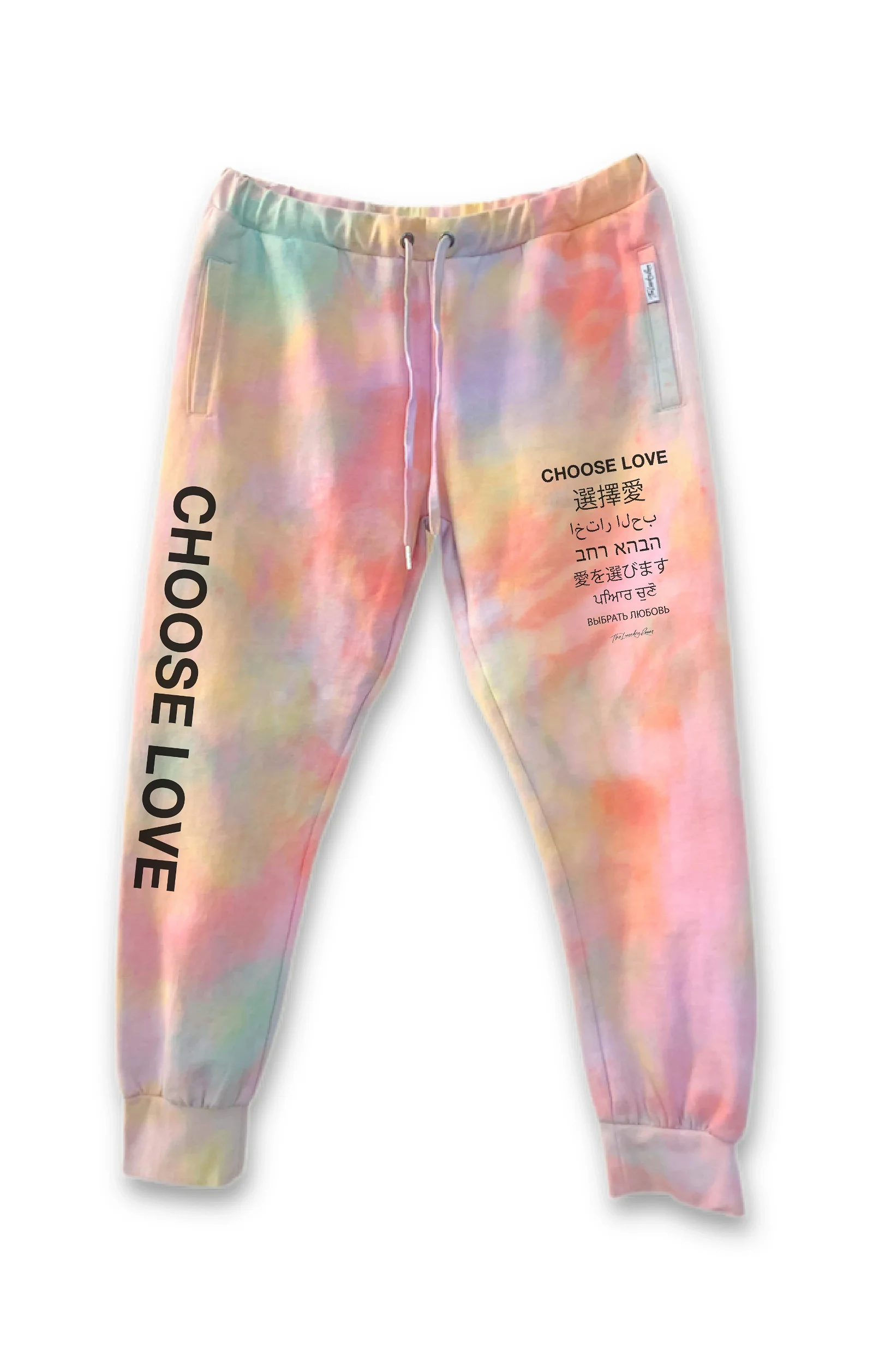 Image of Choose Love Stirrup Pants - Warhol Dye