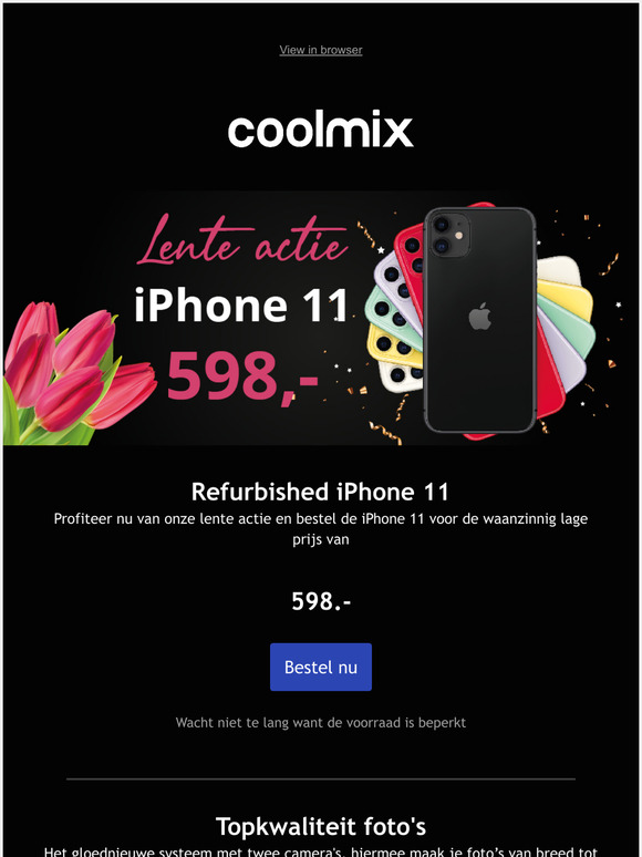 Lente actie: iPhone 11 voor 598,-