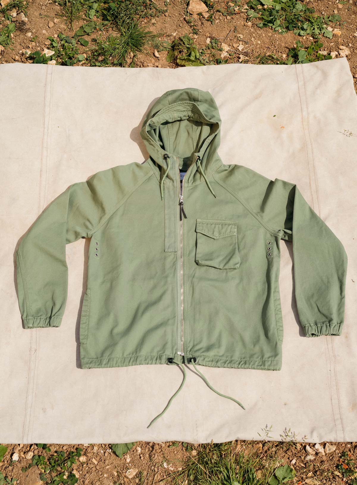 Albam garment dyed hooded parka best sale