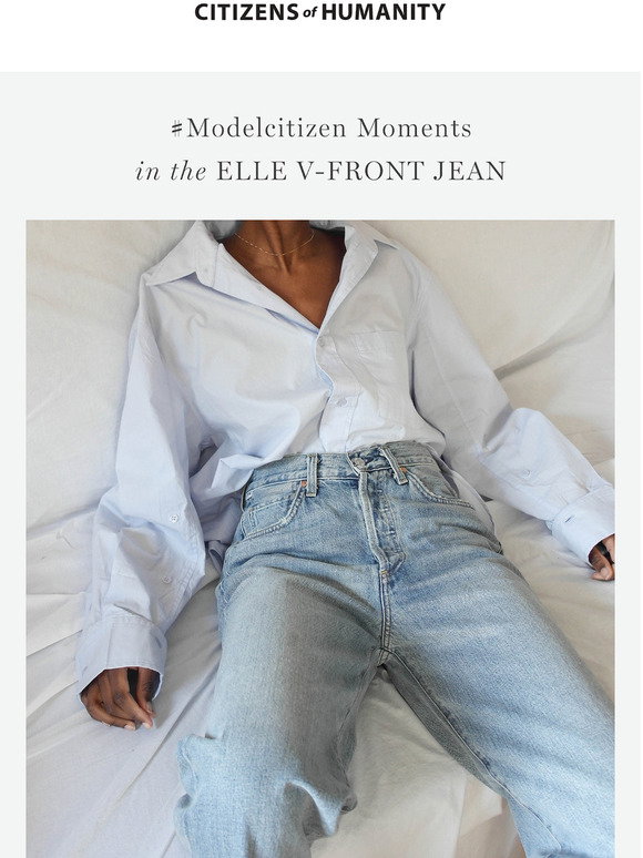 Citizens Of Humanity: #ModelCitizen Moments in the Elle V-Front Jean |  Milled