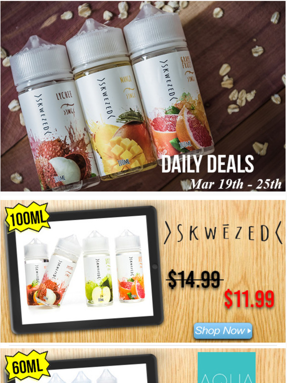 Daily Deals: Pachamama $9.99, Aqua $9.99, Skwezed $11.99