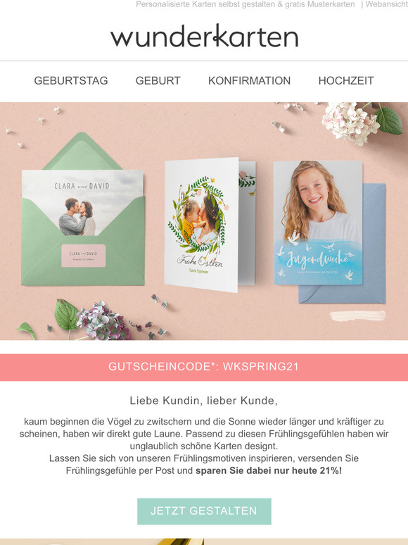 Frhlingsgefhle per Post verschicken