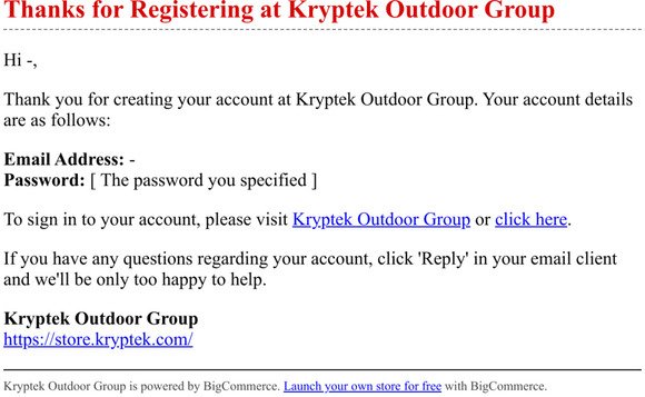 Thanks for Registering at Kryptek Outdoor Group