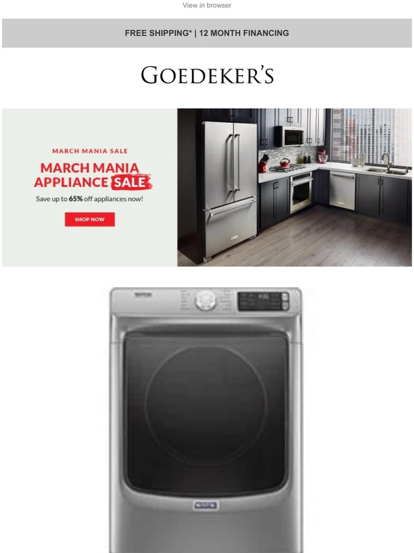 Fresh March Mania Kitchen & Laundry Appliance Deals!