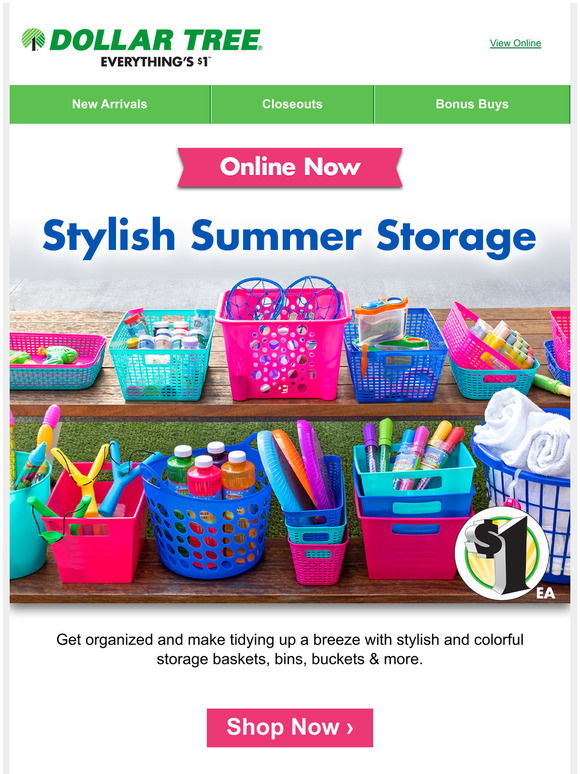 Bulk Large Rectangular Slotted Plastic Storage Baskets at DollarTree.com