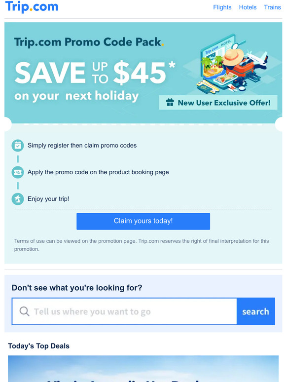 Get started with your new user promo code pack worth up to $45! Claim now>>